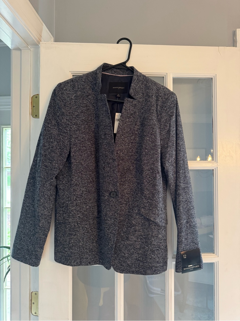 NWT Banana Republic Women’s Gray Knit Long Sleeve Blazer